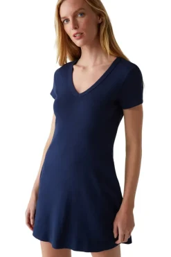 MICHAEL STARS Liza V-neck Mini Swing Dress in^ Dresses & Jumpsuits