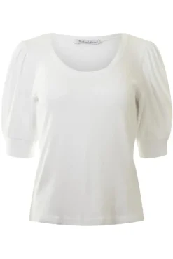 MICHAEL STARS Rosario Fabrix Mix Scoop Neck Tee in White^ Tops