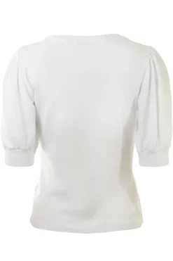 MICHAEL STARS Rosario Fabrix Mix Scoop Neck Tee in White^ Tops
