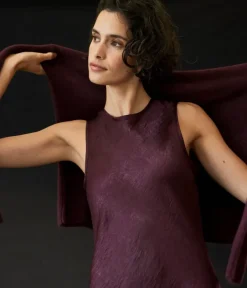 MICHAEL STARS Seema Hammered Satin Midi Dress in^ Dresses & Jumpsuits