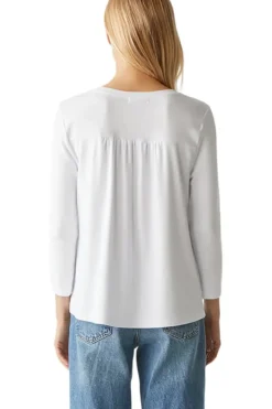 MICHAEL STARS Shelby Ruched Shoulder T-shirt in^ Tops