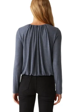 MICHAEL STARS Sona Long Sleeve Top in Heather Nocturnal^ Tops