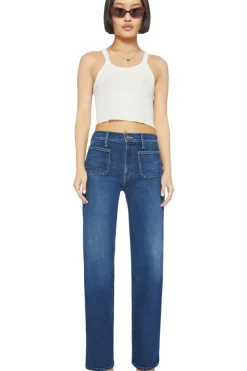Mother Denim Lil Patch Pocket Rambler Zip in ng^ Denim
