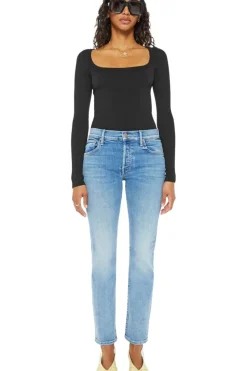 Mother Denim Mid Rise Hiker Hover in^ Denim