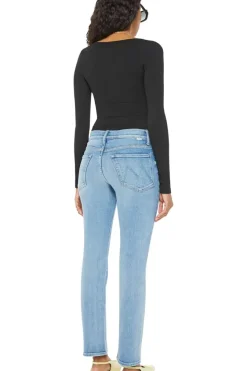 Mother Denim Mid Rise Hiker Hover in^ Denim