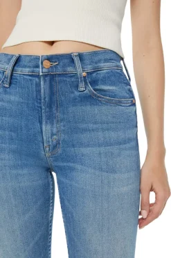 Mother Denim Mid Rise Rider Flood in^ Denim
