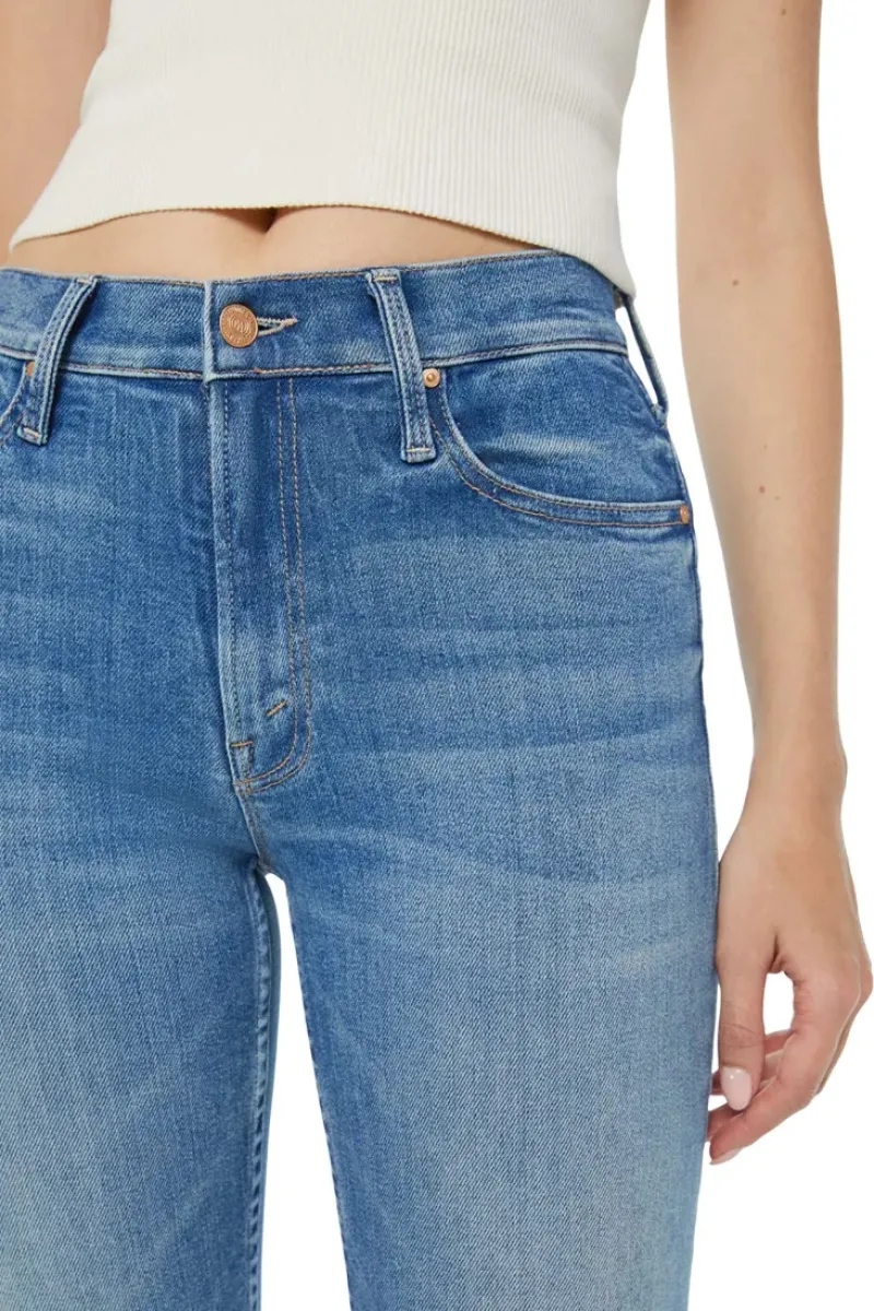Mother Denim Mid Rise Rider Flood in^ Denim