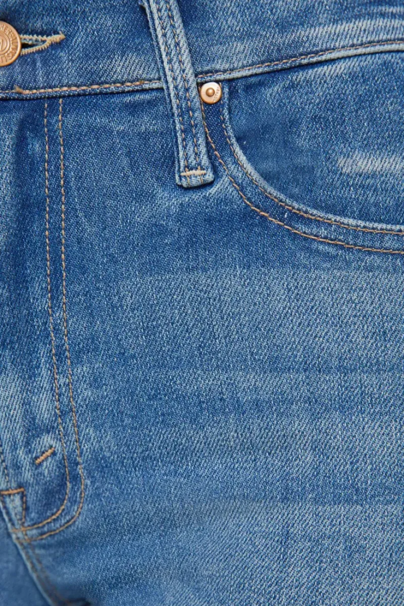 Mother Denim Mid Rise Rider Flood in^ Denim
