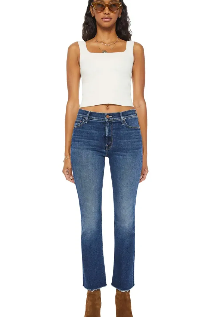 Mother Denim Outsider Ankle Fray in^ Denim