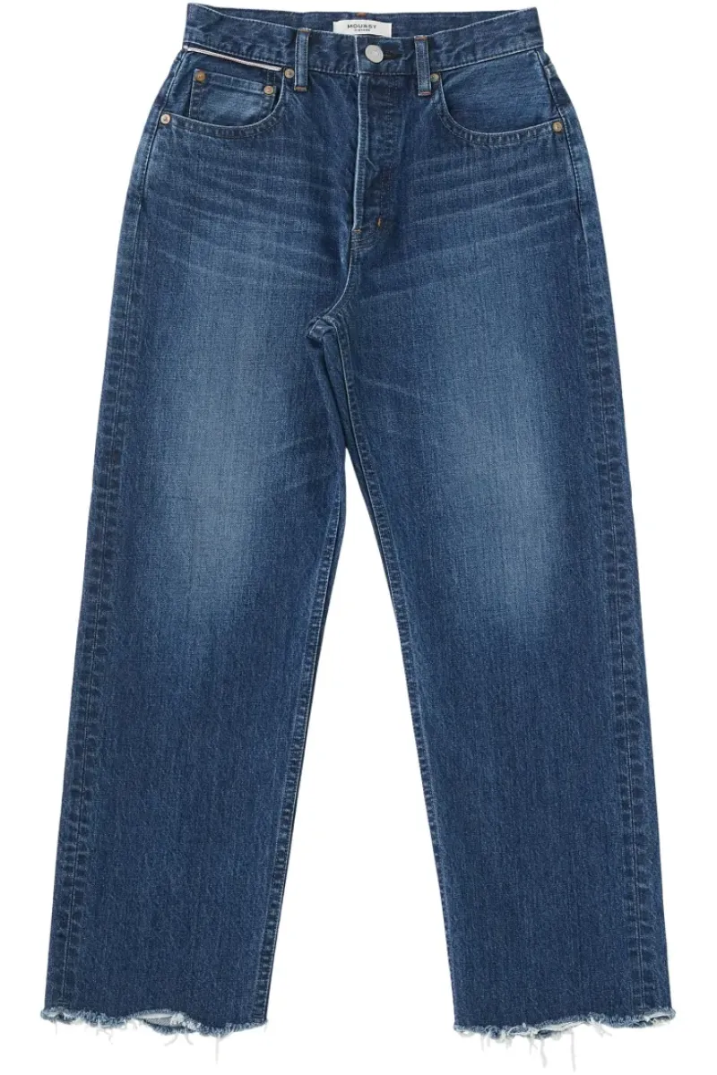 Moussy Denim Corcoran Wide Straight Leg Jeans in^ Denim