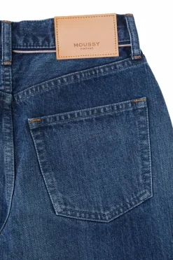 Moussy Denim Corcoran Wide Straight Leg Jeans in^ Denim