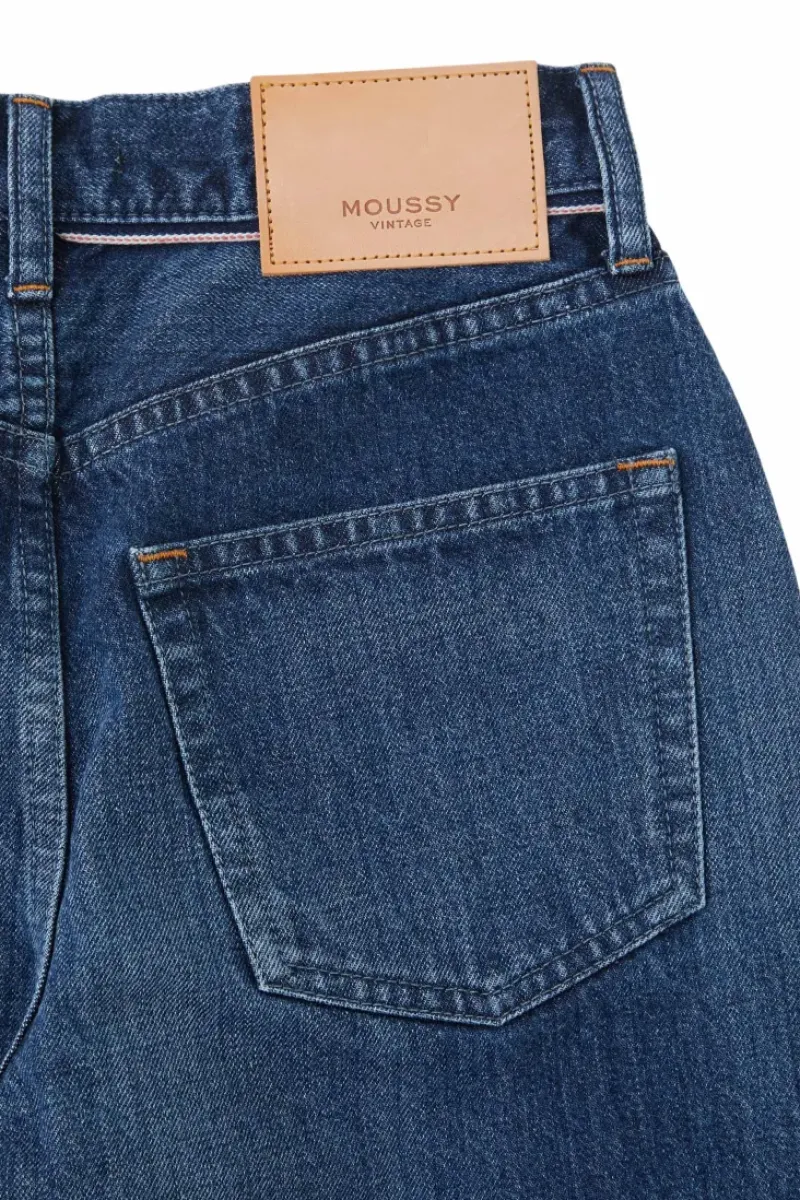 Moussy Denim Corcoran Wide Straight Leg Jeans in^ Denim