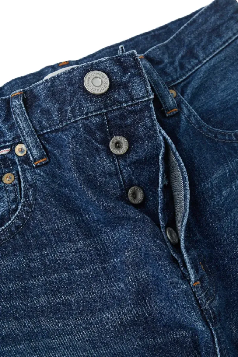 Moussy Denim Corcoran Wide Straight Leg Jeans in^ Denim