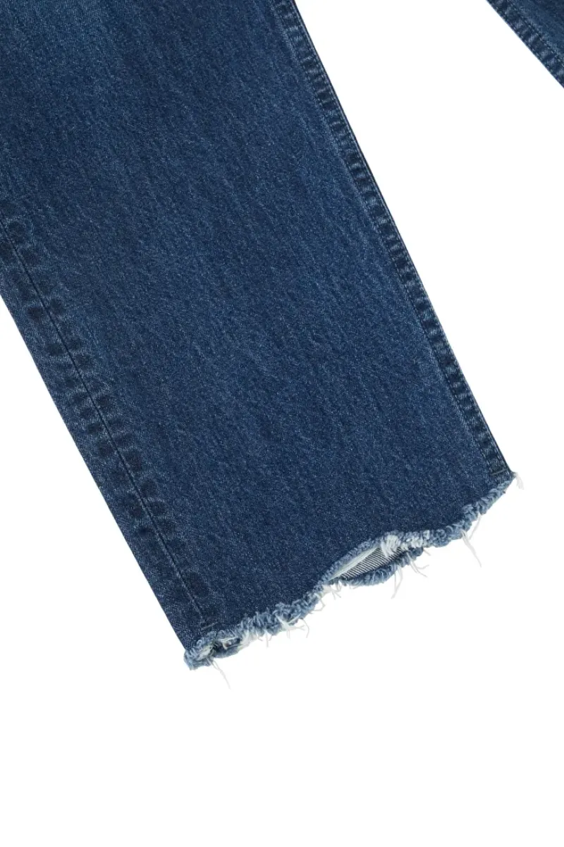 Moussy Denim Corcoran Wide Straight Leg Jeans in^ Denim