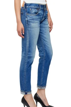 Moussy Denim Saddlebrook Tapered Jeans in^ Denim