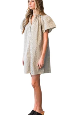 Never A Wallflower Elastic Collar Shift Dress in^ Dresses & Jumpsuits