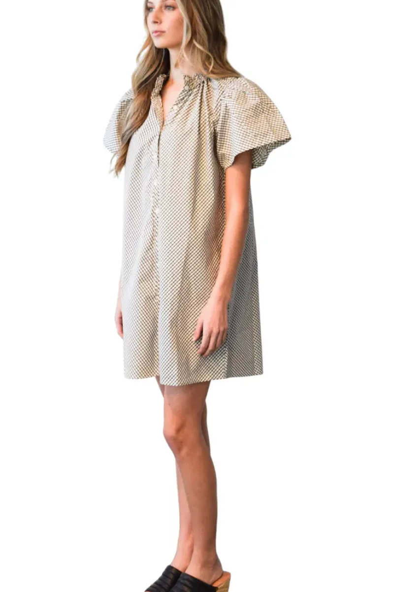Never A Wallflower Elastic Collar Shift Dress in^ Dresses & Jumpsuits