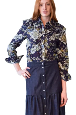 Never A Wallflower Snap Button Down Shirt in^ Tops