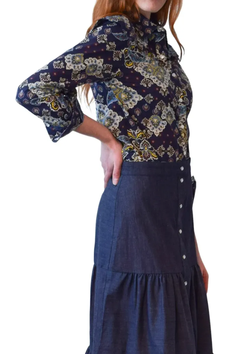 Never A Wallflower Snap Button Down Shirt in^ Tops