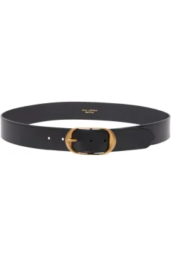 NILI LOTAN Nili's Belt in Black with Antique Brass^ Belts