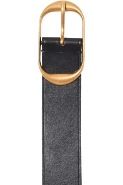 NILI LOTAN Nili's Belt in Black with Antique Brass^ Belts