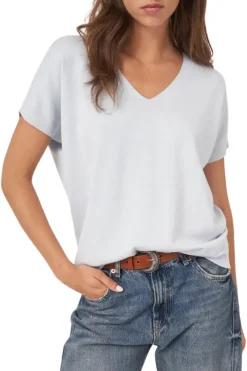 REPEAT Cashmere Fine Rib Knit Cashmere Blend Sweater in^ Sweaters