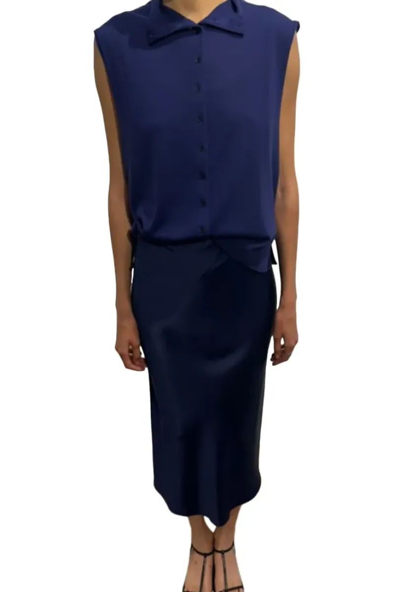 Saint Art Talia Charmeuse Maxi Skirt in^ Pants, Shorts, & Skirts