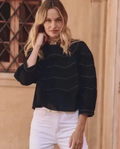 The Great Beaded Chevron Top in^ Tops