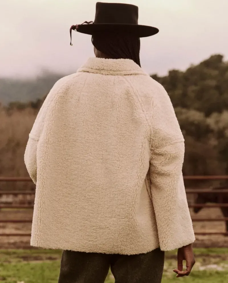 The Great Cropped Plush Car Coat in^ Blazers & Outerwear