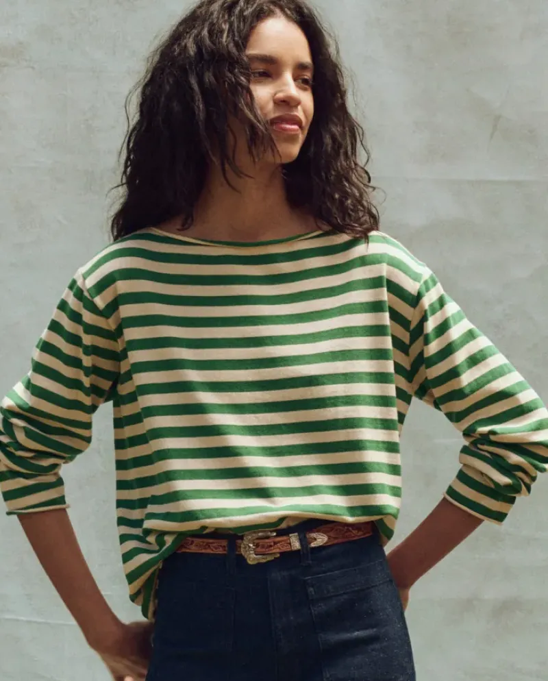 The Great Sailor Sweater in Dill Stripe^ Sweaters