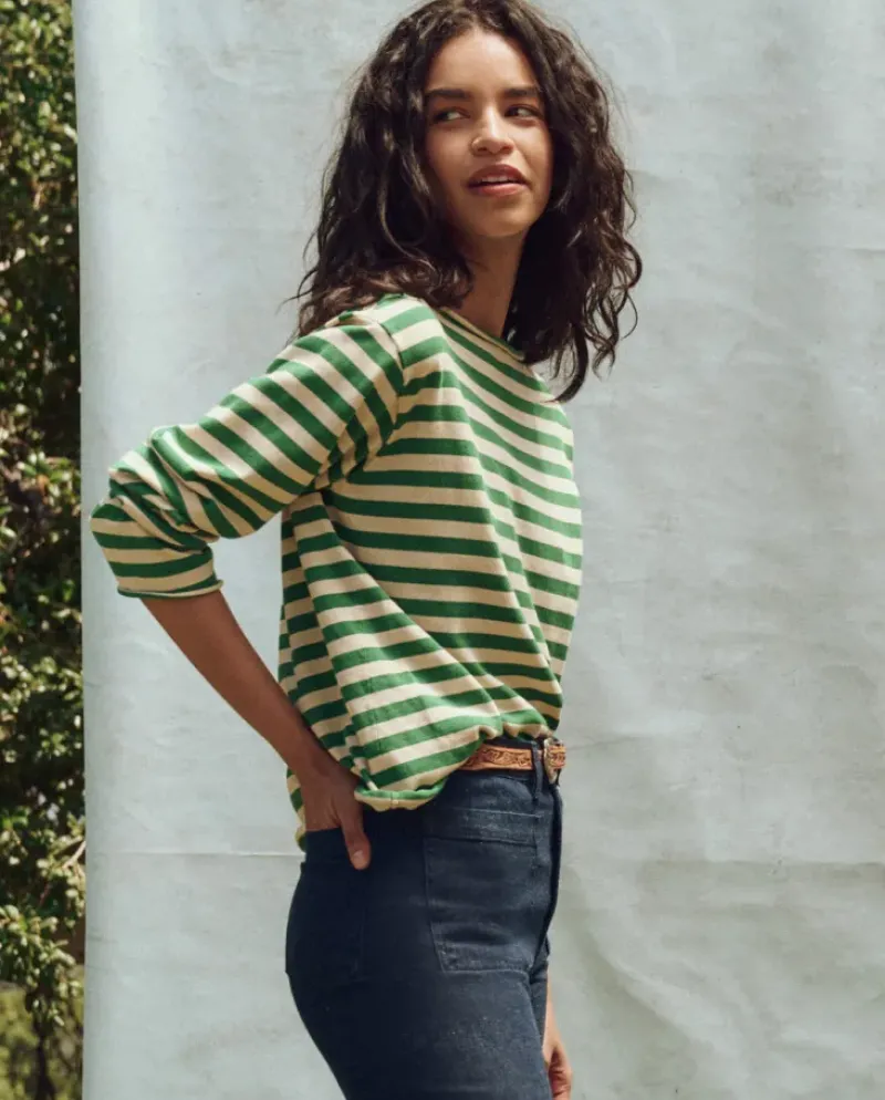 The Great Sailor Sweater in Dill Stripe^ Sweaters