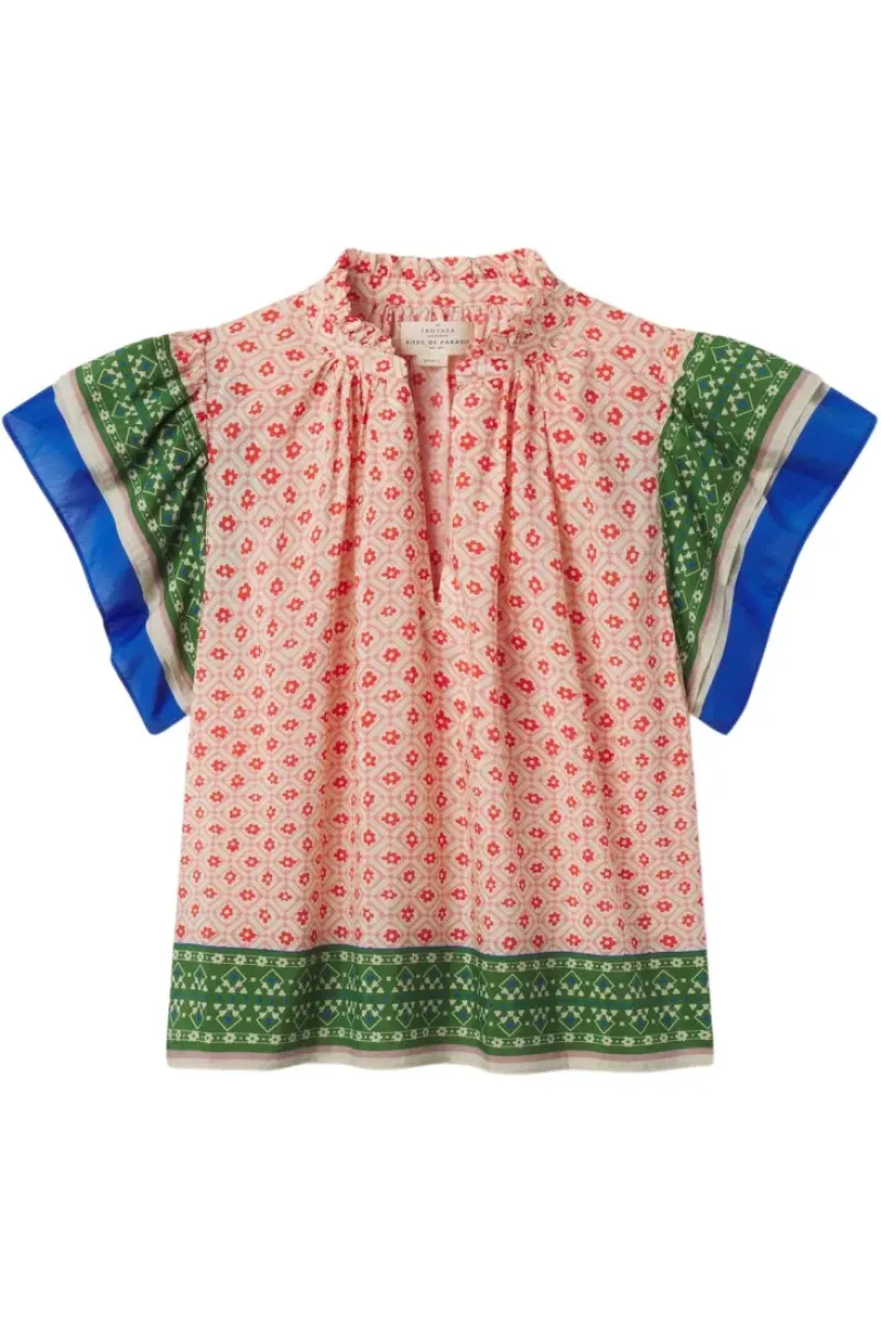 Trovata Birds of Paradis Clover Blouse in^ Tops
