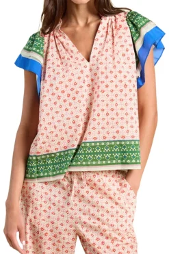Trovata Birds of Paradis Clover Blouse in^ Tops