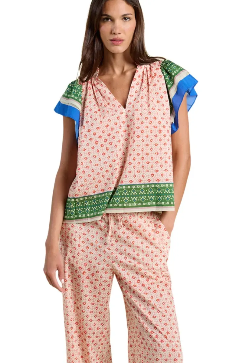 Trovata Birds of Paradis Clover Blouse in^ Tops