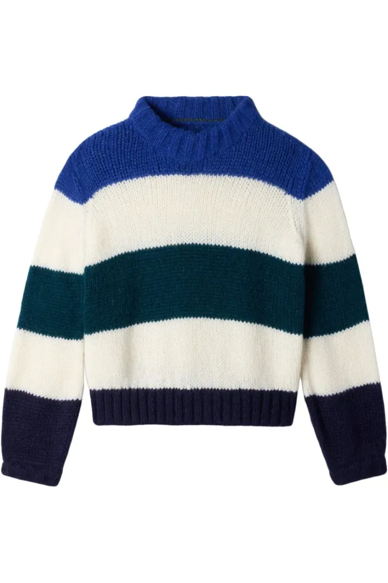 Trovata Birds of Paradis Susan Sweater in Antique White with Multi Stripes^ Sweaters