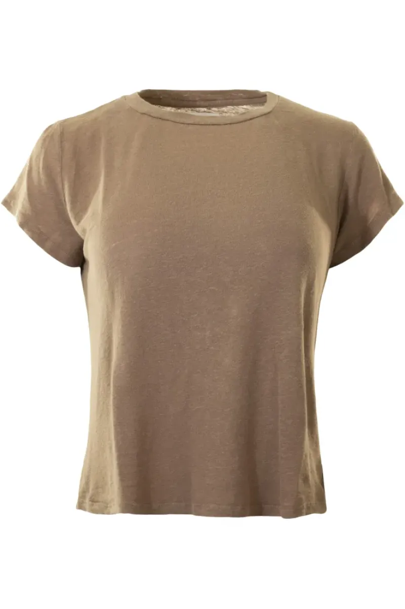 VELVET Casey Linen Short Sleeve Tee^ Tops