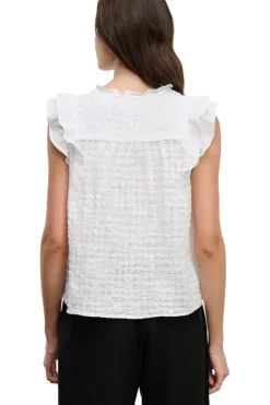 VELVET Eva Textured Cotton Gauze Top in^ Tops