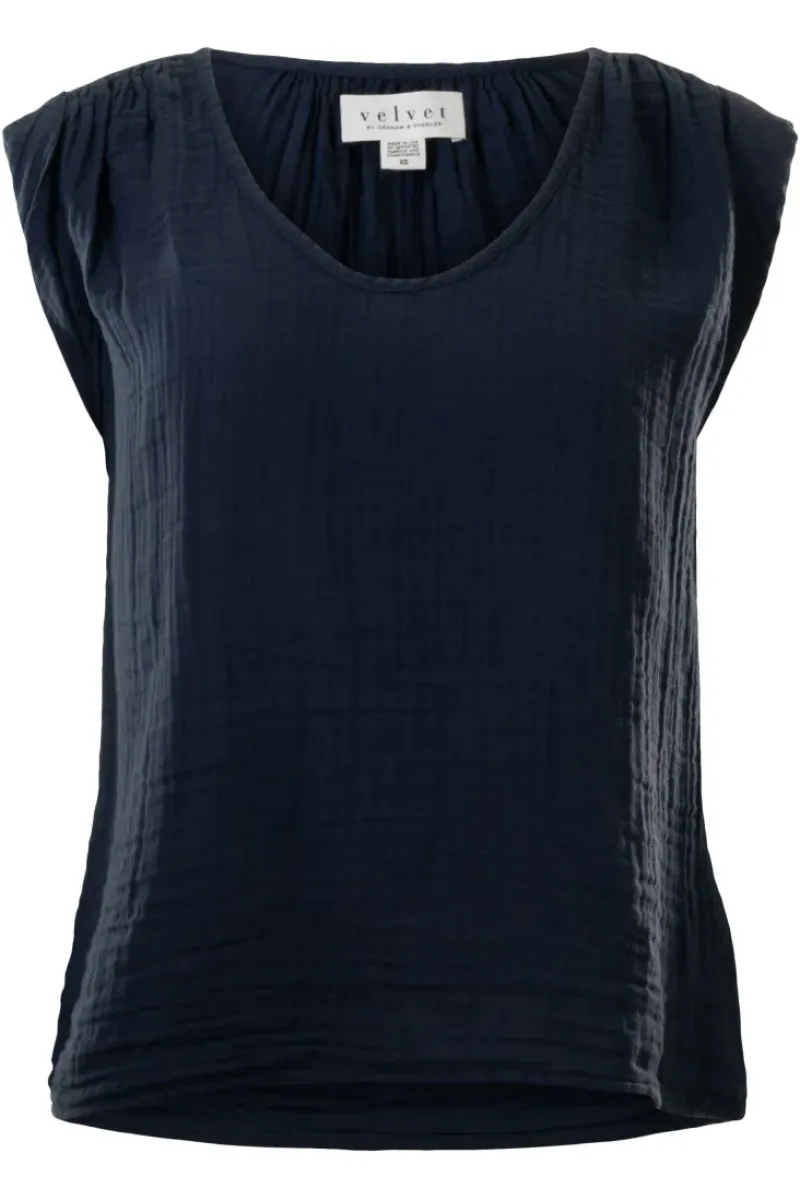 VELVET Jayla Cotton Gauze Tank Top^ Tops