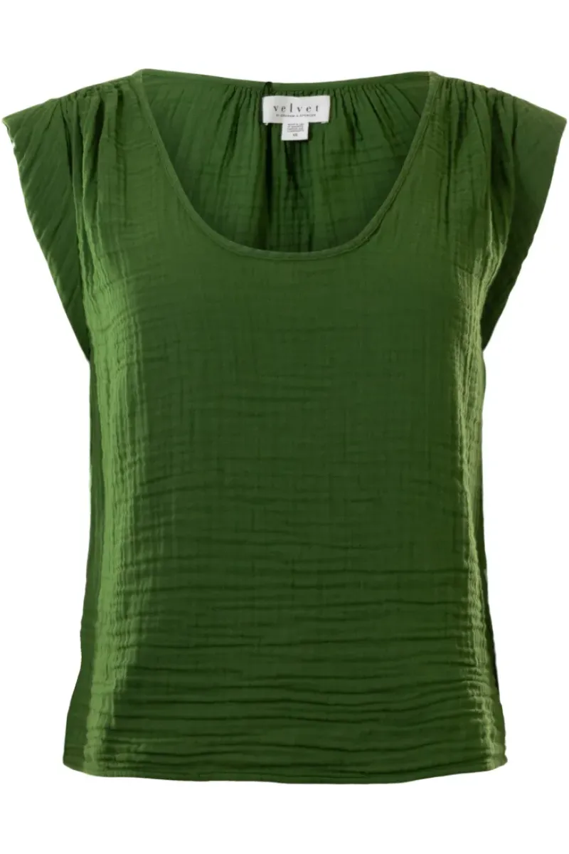 VELVET Jayla Cotton Gauze Tank Top^ Tops