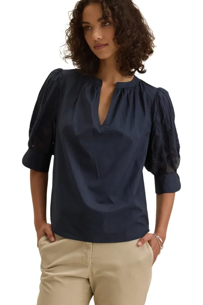 VELVET Laria Sunflower Embroidered Top in^ Tops