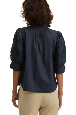 VELVET Laria Sunflower Embroidered Top in^ Tops