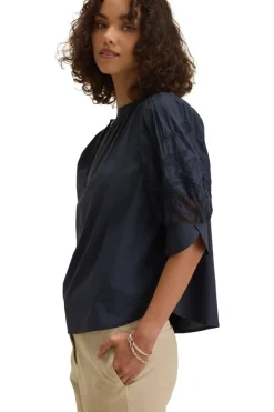 VELVET Laria Sunflower Embroidered Top in^ Tops