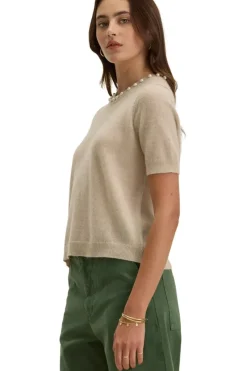 VELVET Yara Cashmere Crewneck Sweater in^ Sweaters