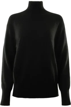 WHITE & WARREN Cashmere Rib Trim Standneck in^ Sweaters