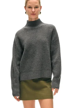 WHITE & WARREN Cashmere Waffle Standneck^ Sweaters