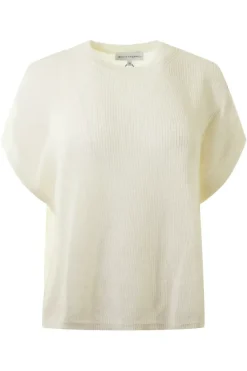WHITE & WARREN Classic Linen Ribbed T-shirt in^ Tops