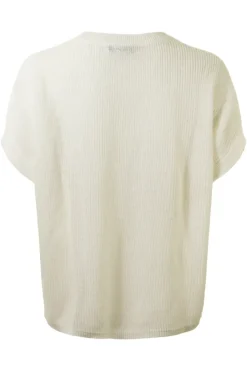 WHITE & WARREN Classic Linen Ribbed T-shirt in^ Tops