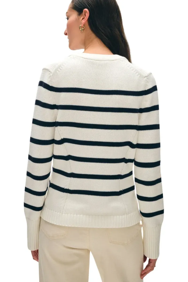WHITE & WARREN Organic Cotton Waisted Cardigan in^ Sweaters