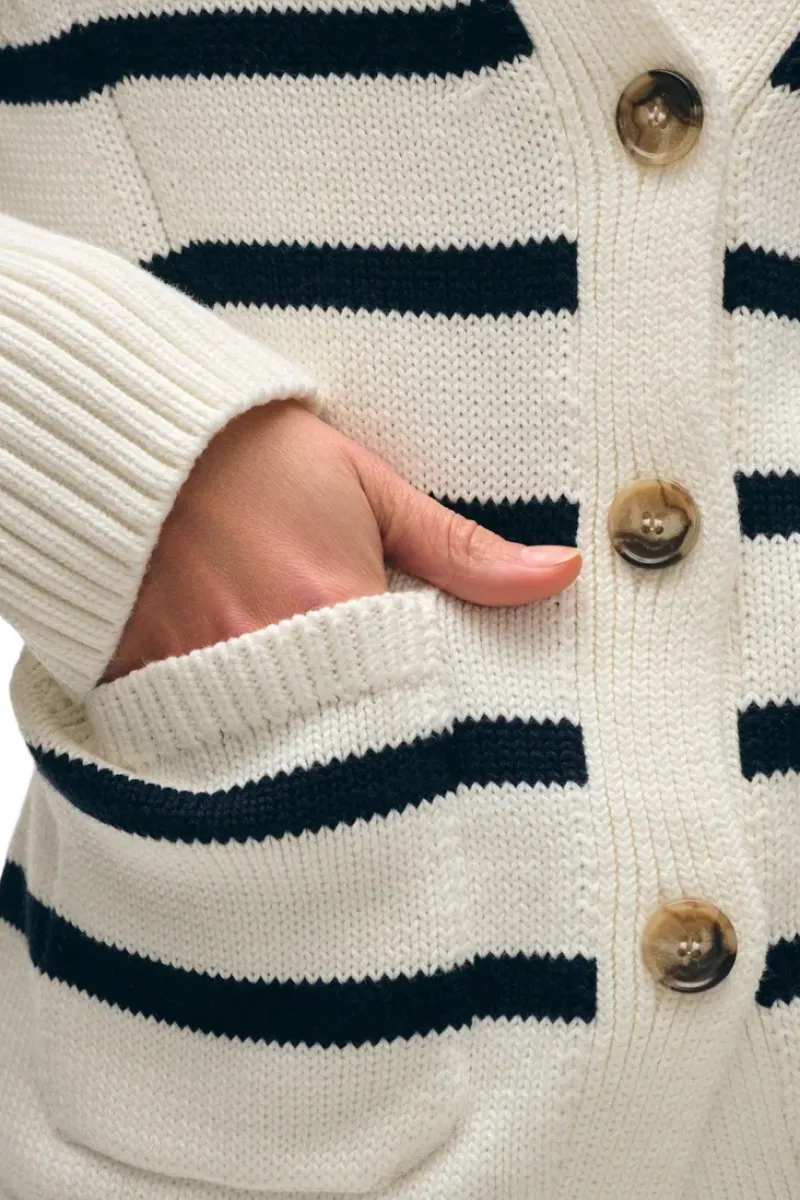 WHITE & WARREN Organic Cotton Waisted Cardigan in^ Sweaters