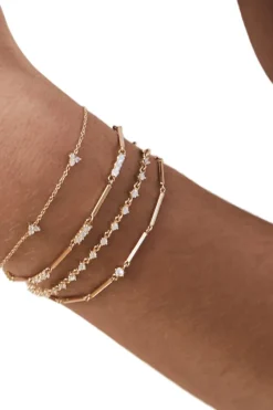 ZOE CHICCO 3 Diamond Trio Station Bracelet in 14k^ Bracelets
